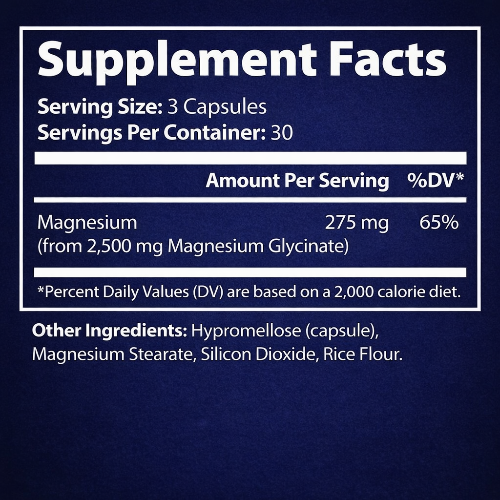 Meet Magnesium Glycinate — your daily reset for calm and recovery.